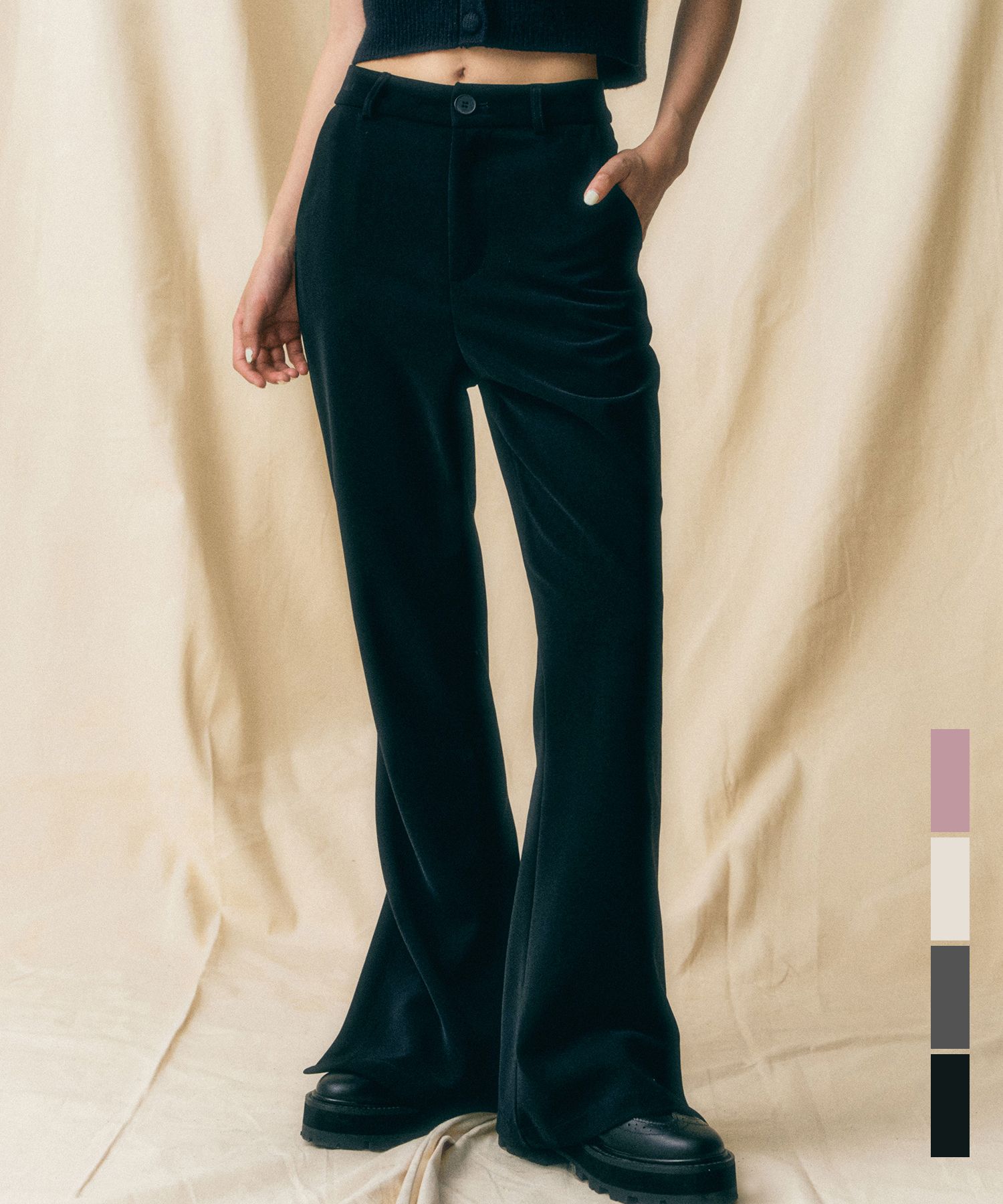 AVANDRESS ♥ Side Slit Bootcut Slacks/追跡付 MUSINSA | AVANDRESS Side Slit Bootcut Slacks - 4COL