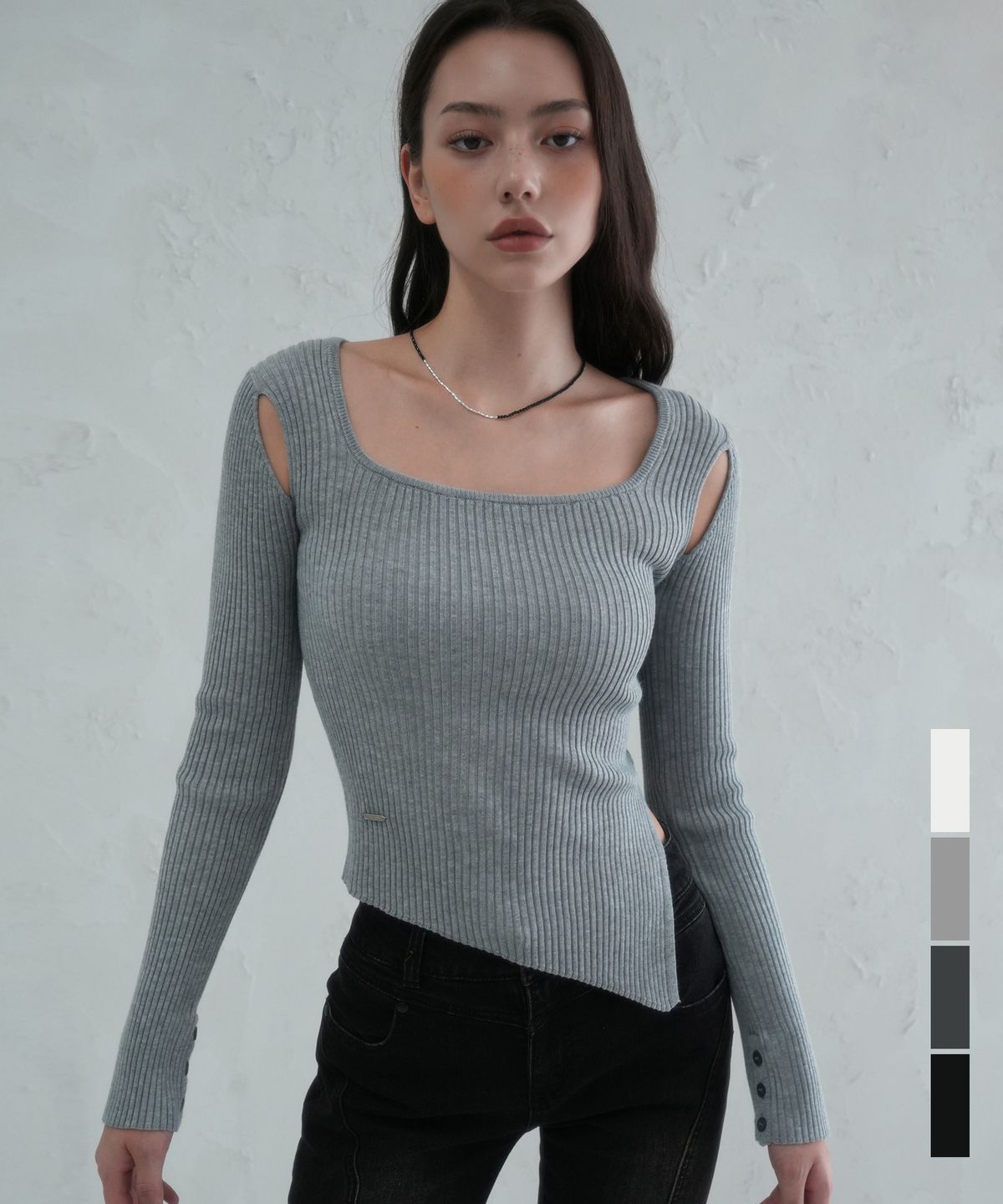 어반드레스(AVANDRESS) Hilda Shoulder-hole Knit - 4COL
