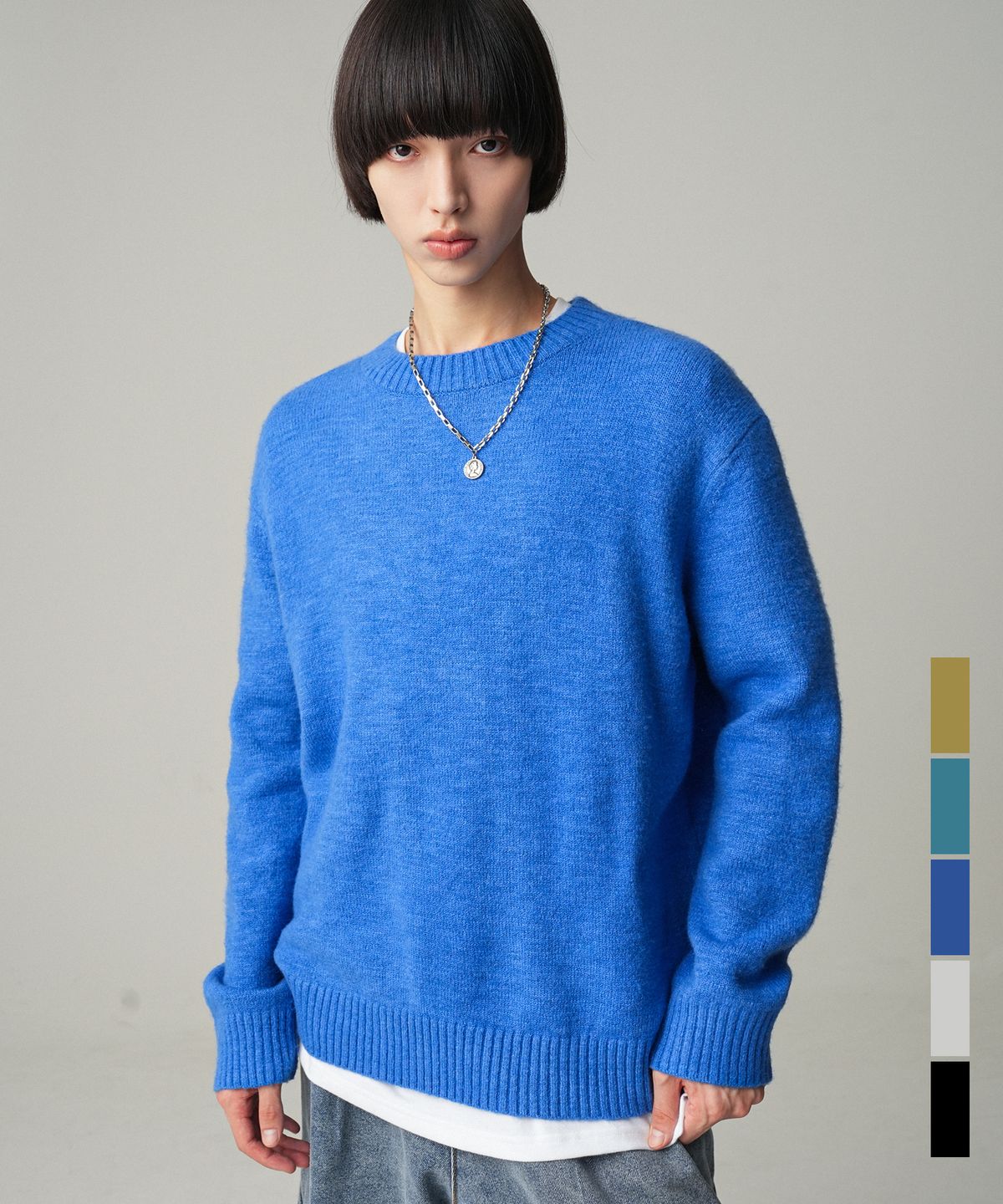 어반드레스(AVANDRESS) Round Neck Mohair knit - 5COL