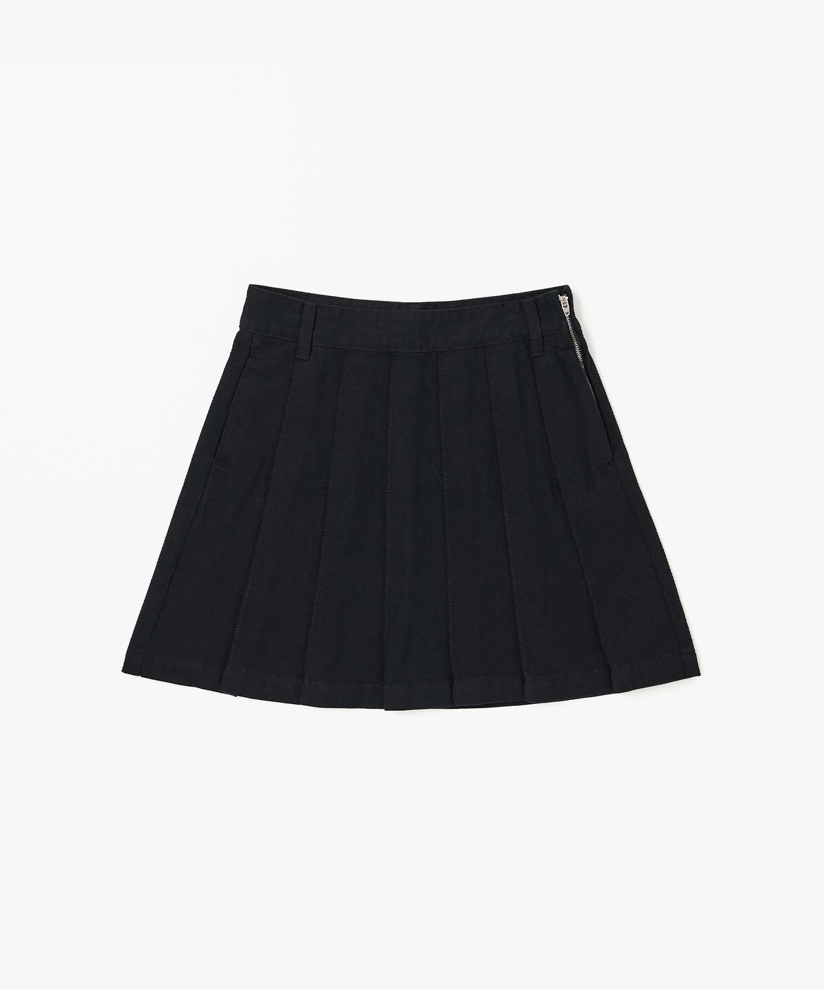 플랙 우먼(PLAC WOMEN) 로우라이즈 플리츠 스커트 블랙