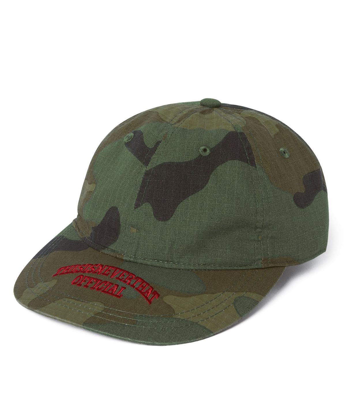 디스이즈네버댓(THISISNEVERTHAT) Visor Embroidered Ripstop Cap Camo