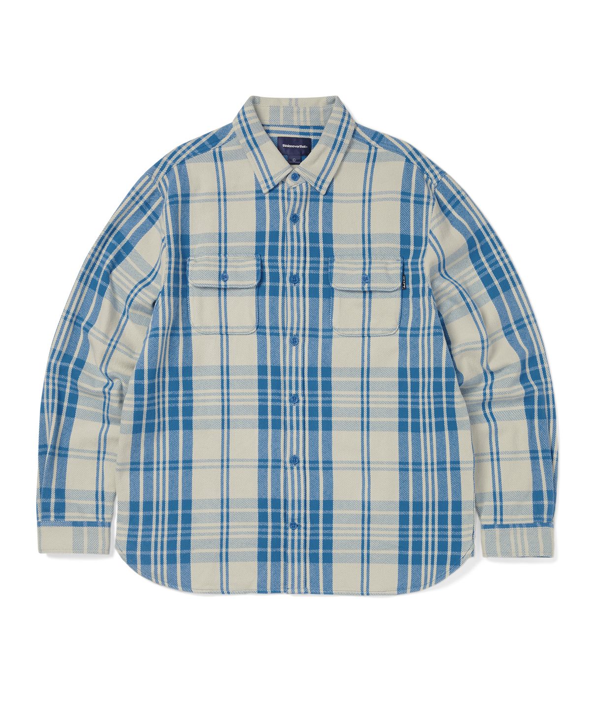 디스이즈네버댓(THISISNEVERTHAT) Big Flannel Work Shirt Blue