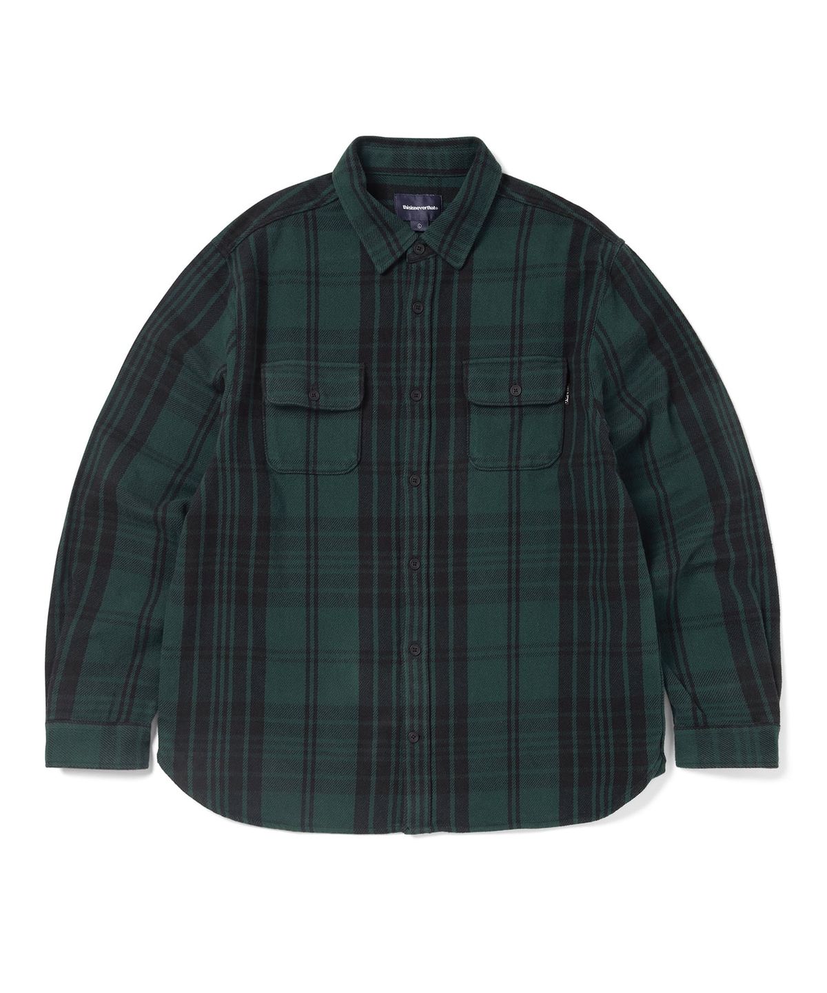 디스이즈네버댓(THISISNEVERTHAT) Big Flannel Work Shirt Green