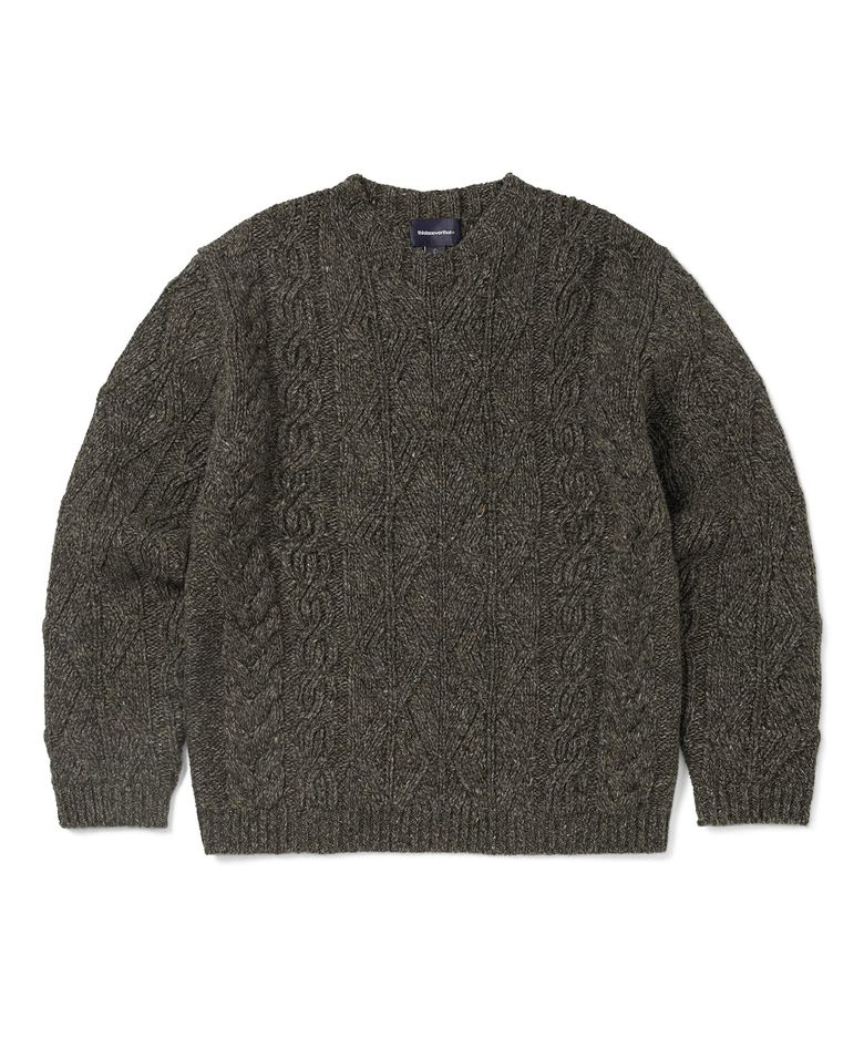 Cable Knit Sweater Brown