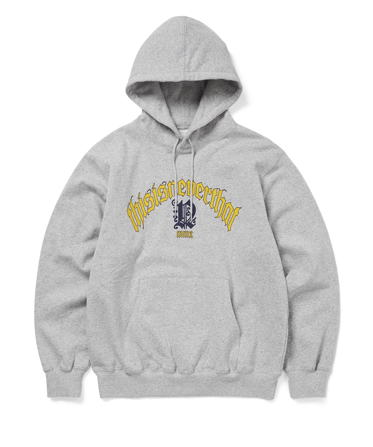 디스이즈네버댓(THISISNEVERTHAT) Fortuna Logo Hoodie Heather Grey