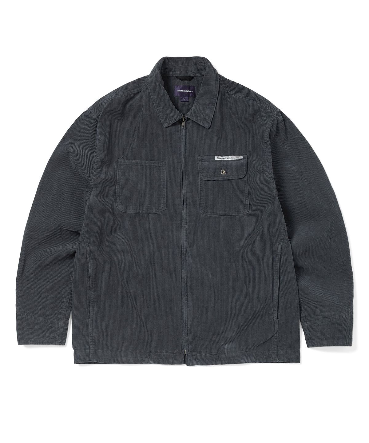디스이즈네버댓(THISISNEVERTHAT) Washed Corduroy Zip Jacket Dark Slate