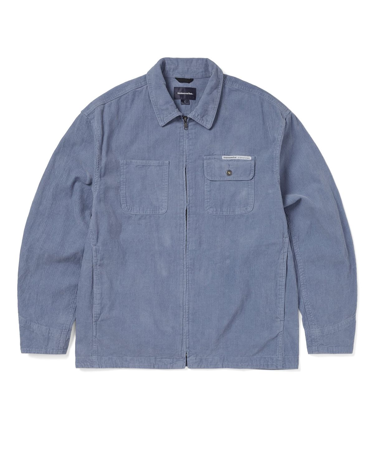 디스이즈네버댓(THISISNEVERTHAT) Washed Corduroy Zip Jacket Light Indigo