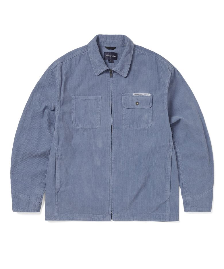 Washed Corduroy Zip Jacket Light Indigo