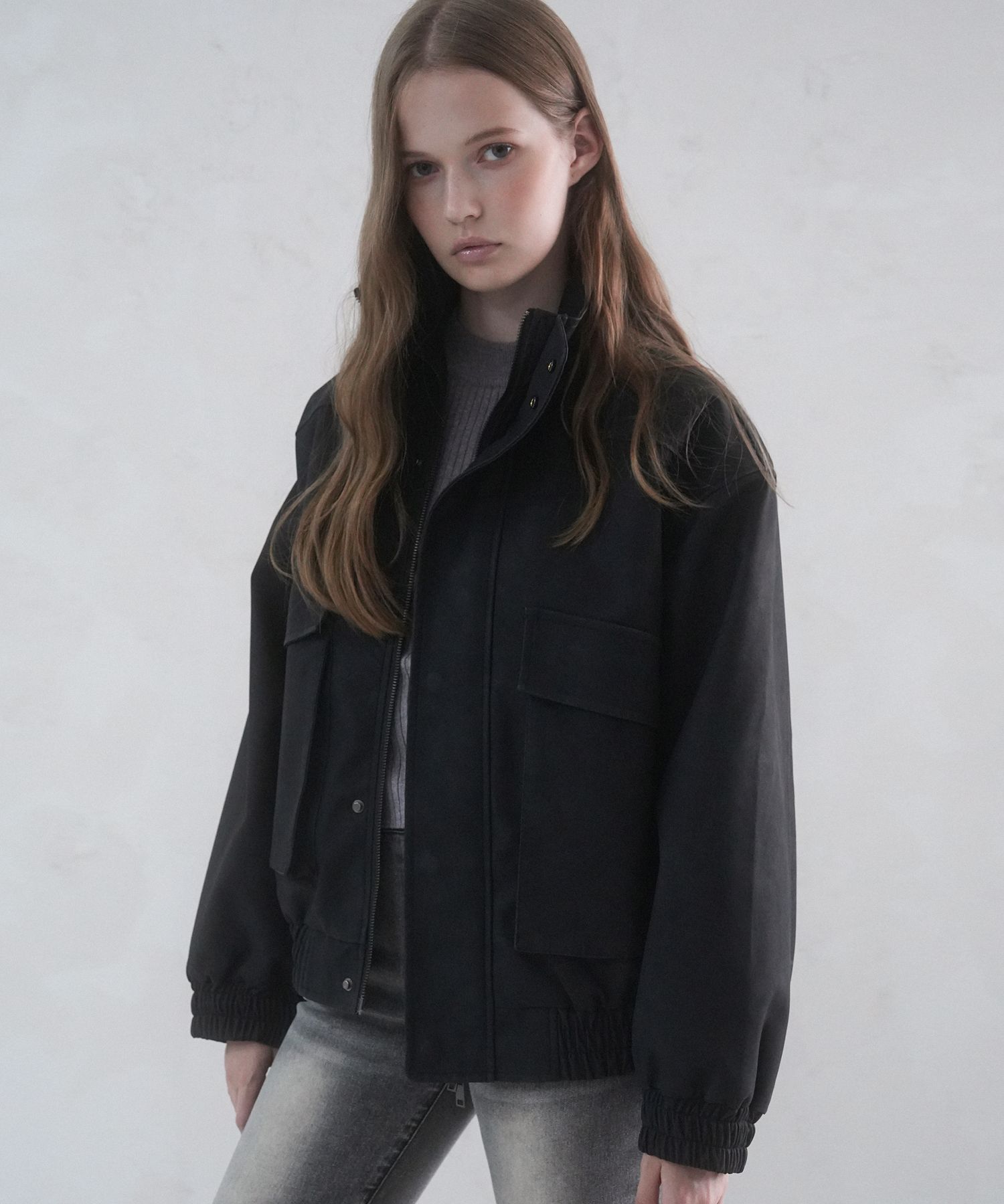 AVANDRESS ♥ Glossy Leather Big Pocket Jacket /追跡付 MUSINSA公式 | AVANDRESS Glossy Art Leather Big Pocket Jacket