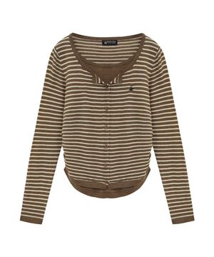 여성 셔링 레이어드 가디건 TK295