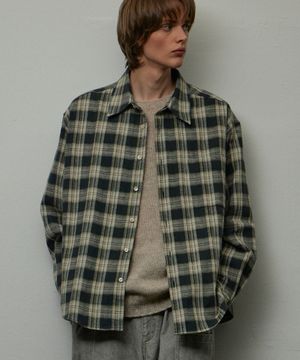 셔틀노트 올드클로젯 맥시대디 체크셔츠 파이너스 그린