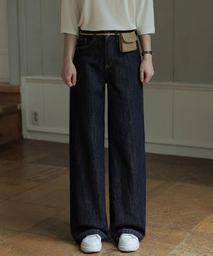 로우 스퀘어 포켓 와이드 생지데님 팬츠_43DP1768