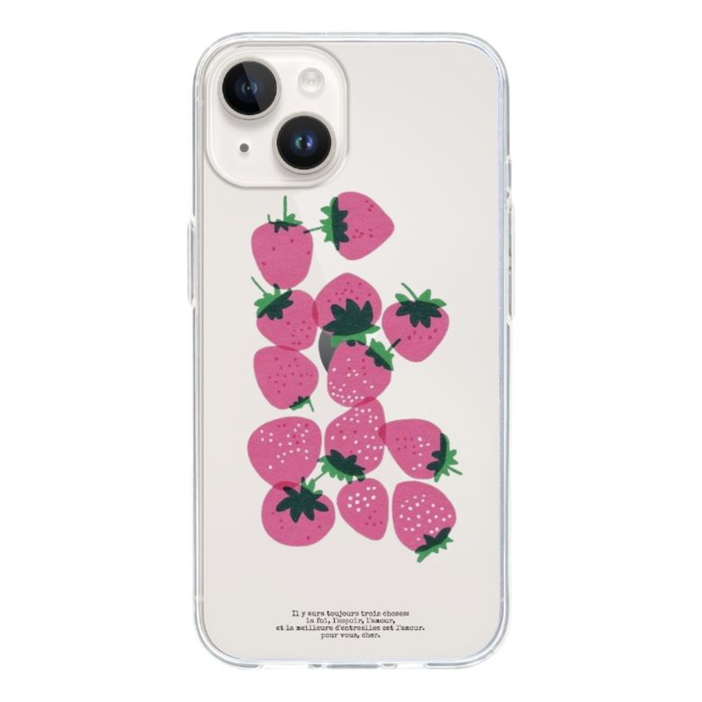 (jellyhard) strawberry vine 투명 젤하드 아이폰 갤럭시 케이스