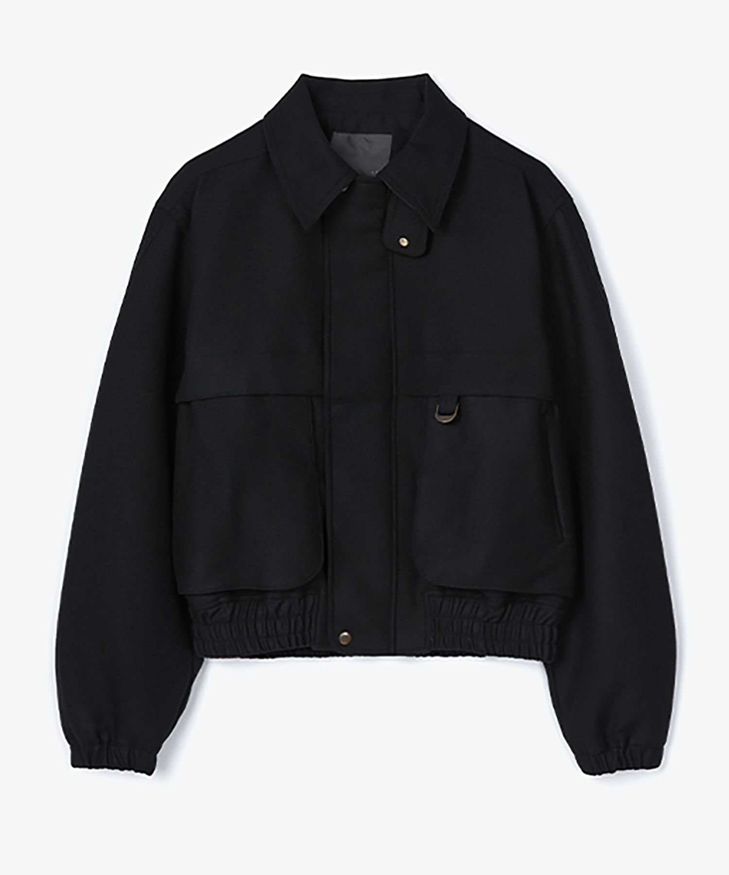 R　CRANK Studded Wool Short Coat_Navy MUSINSA | LEMARD D-Ring Wool Work Jacket - Black