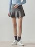 사선 절개 플레어 스커트 GREY