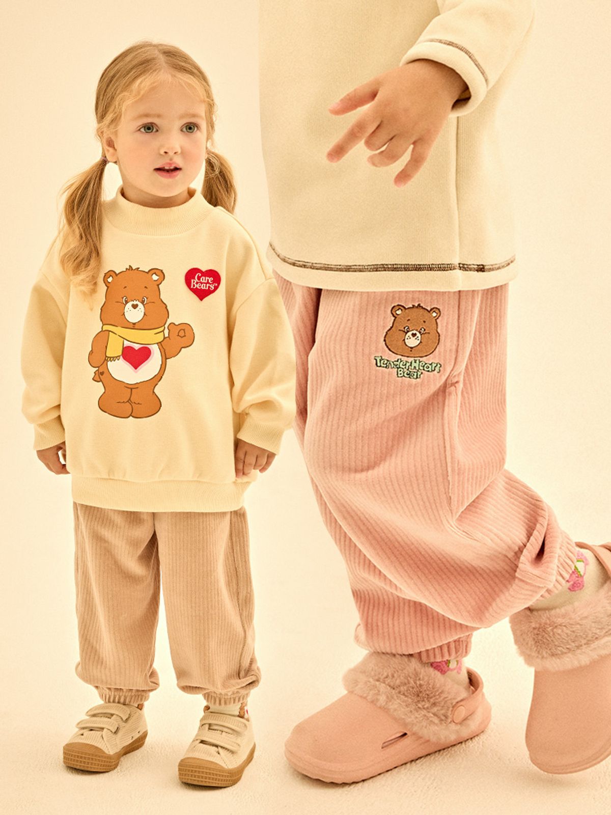 케어베어(CAREBEARS) 귀욤 텐더하트베어 코듀로이 밴딩 팬츠