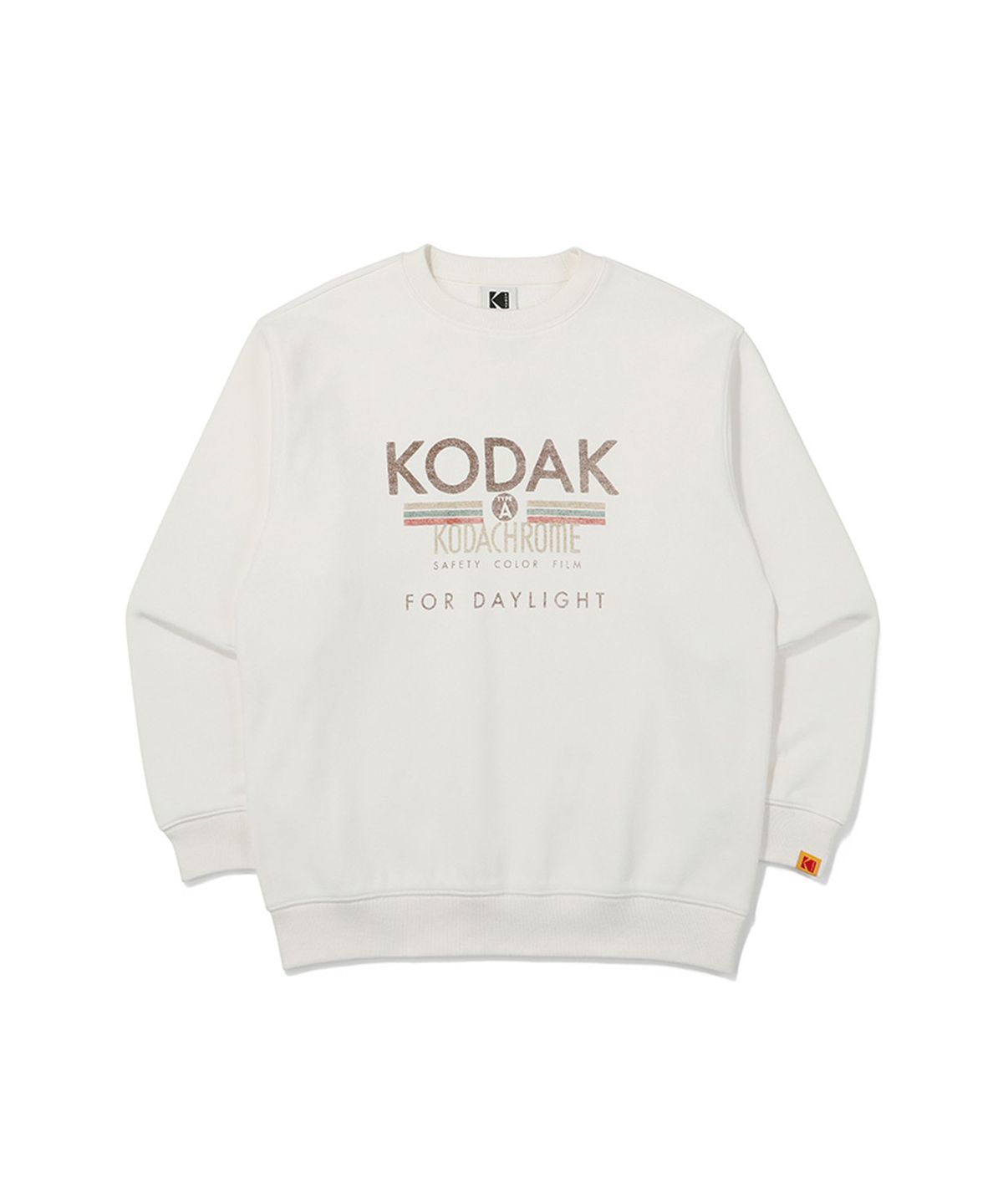 코닥(KODAK) 씨네코닥 세미오버핏 그래픽 워싱 맨투맨 IVORY
