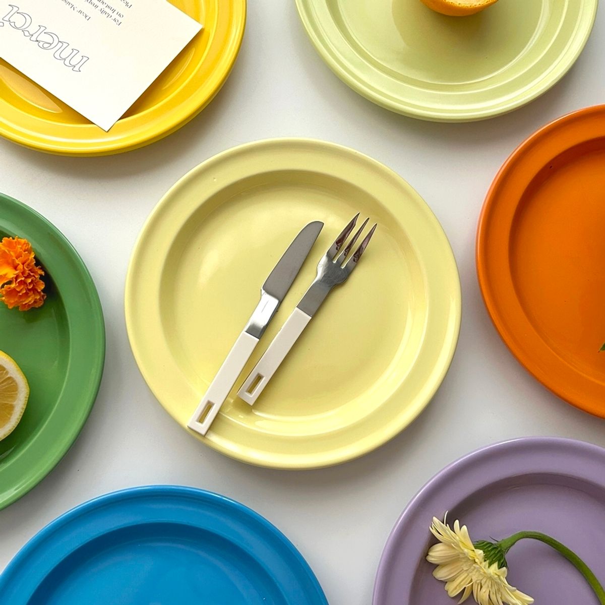 앨리건트 테이블(ELEGANT TABLE) 비비드컬러 플레이트 8color