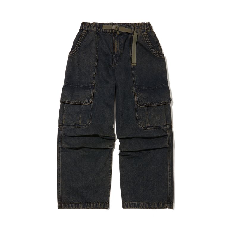 BELTED GUSSETFATIGUE TINTED JEAN DARK BLACK_FQ3WP51U