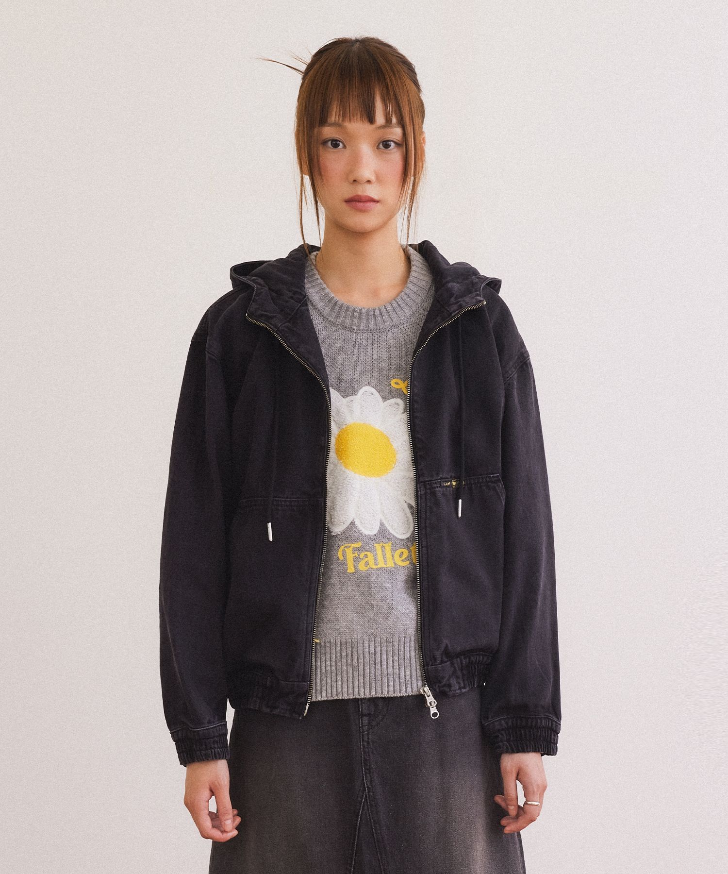 [FALLETT X LEE] WASHED DENIM JACKET ★大人気★ MUSINSA公式 | FALLETT [FALLETT x LEE] Washed denim hooded