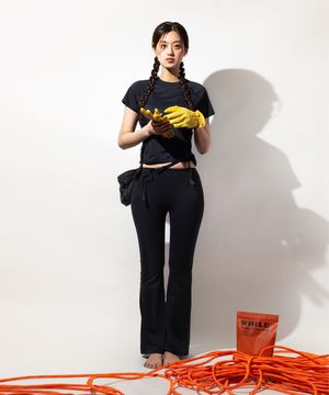 릿지 스포츠 클라이밍 부츠컷 레깅스 (BLACK)