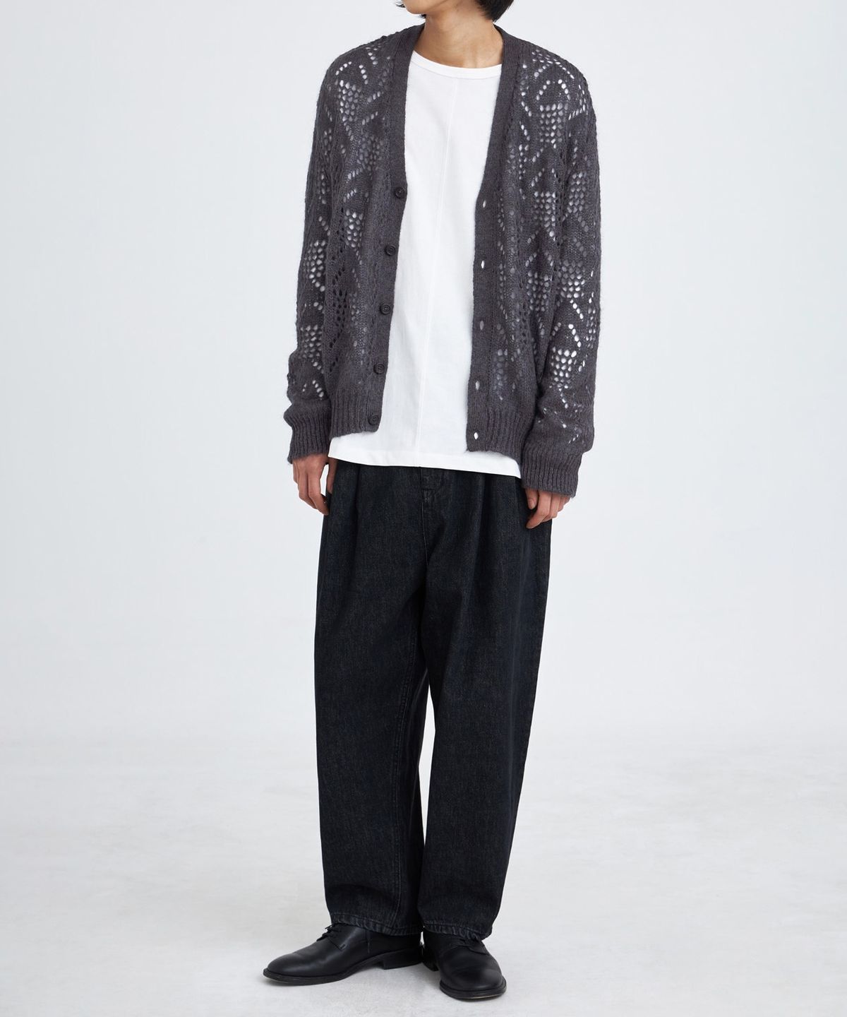 유스(YOUTH) Meshed Mohair Cardigan_Brown