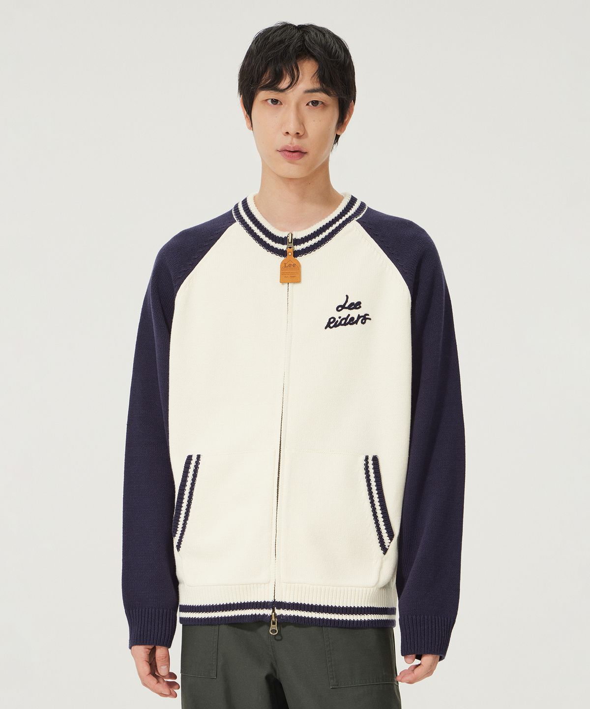 리(LEE) 라이더스 집업 가디건 아이보리