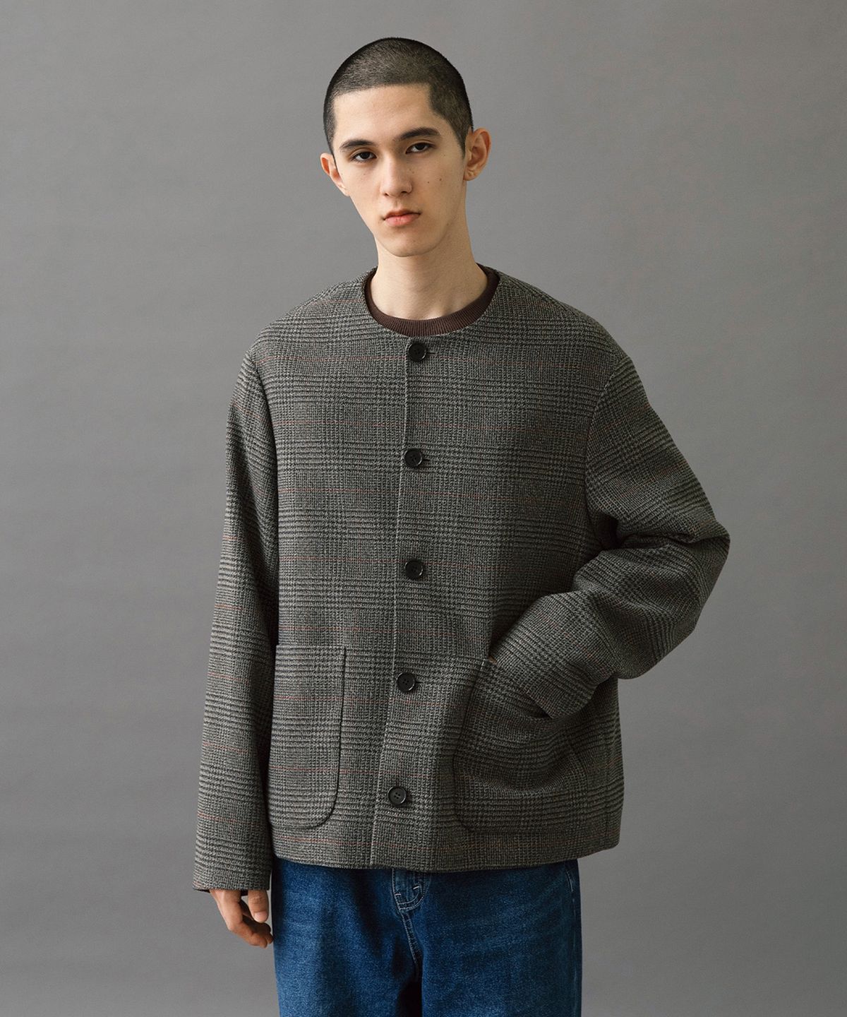 어나더 오피스(ANOTHER OFFICE) Techtweed Lounge Jacket (Glen Plaid)