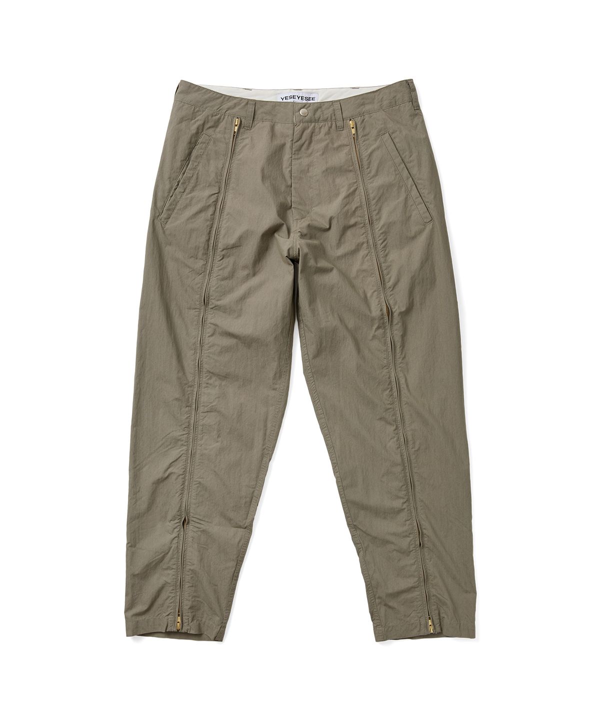 예스아이씨(YESEYESEE) CN Vertical Zip Pants Sage Green