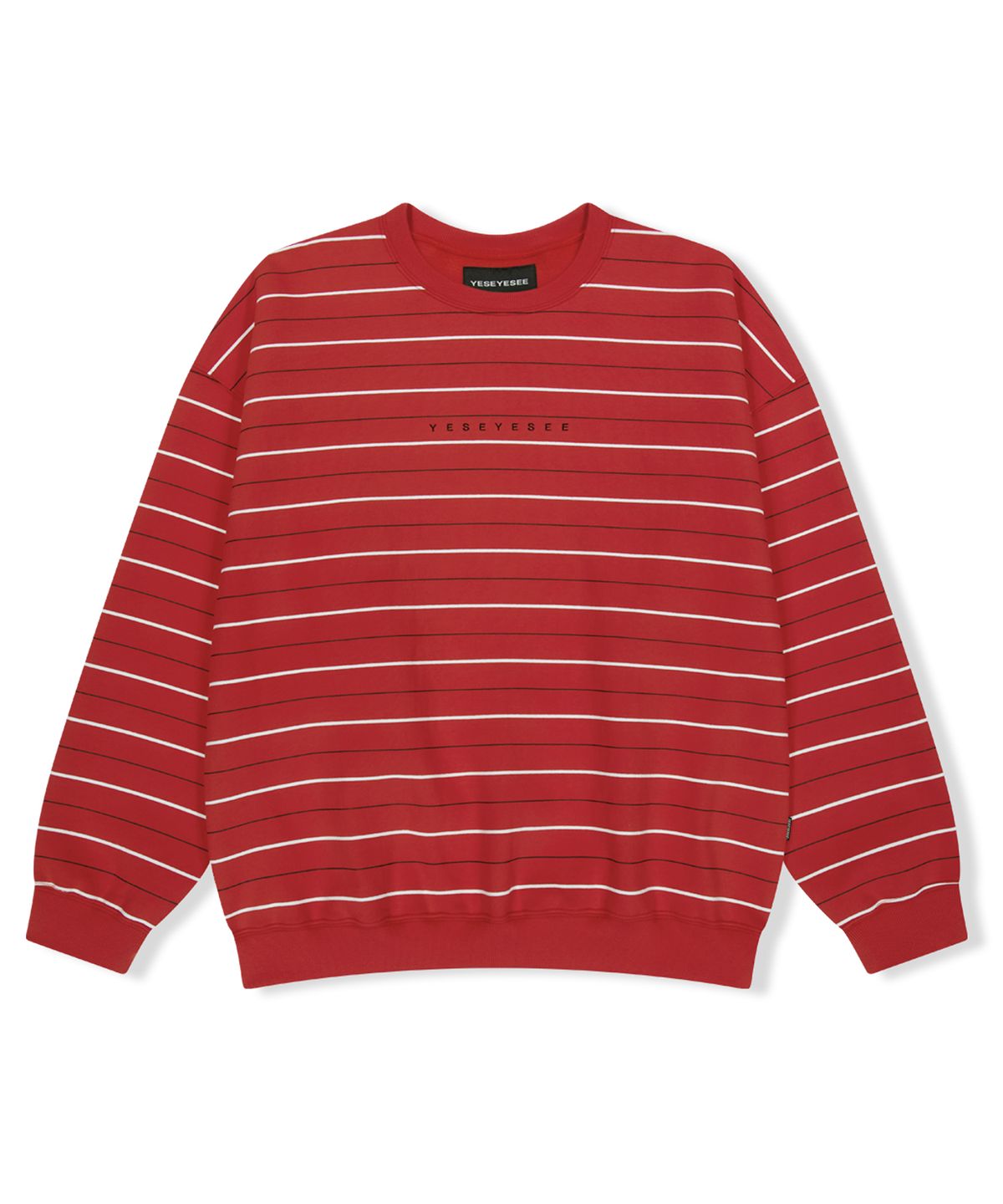 예스아이씨(YESEYESEE) Y.E.S Thin Stripe Sweatshirt Red