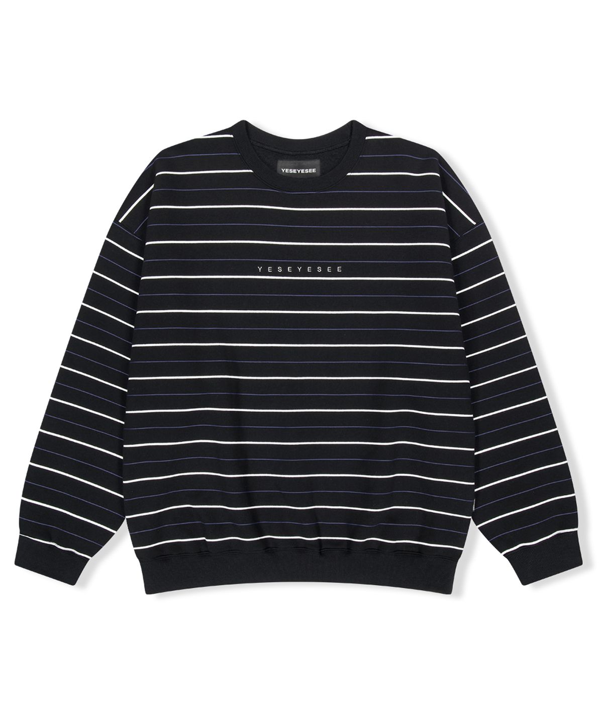 예스아이씨(YESEYESEE) Y.E.S Thin Stripe Sweatshirt Black