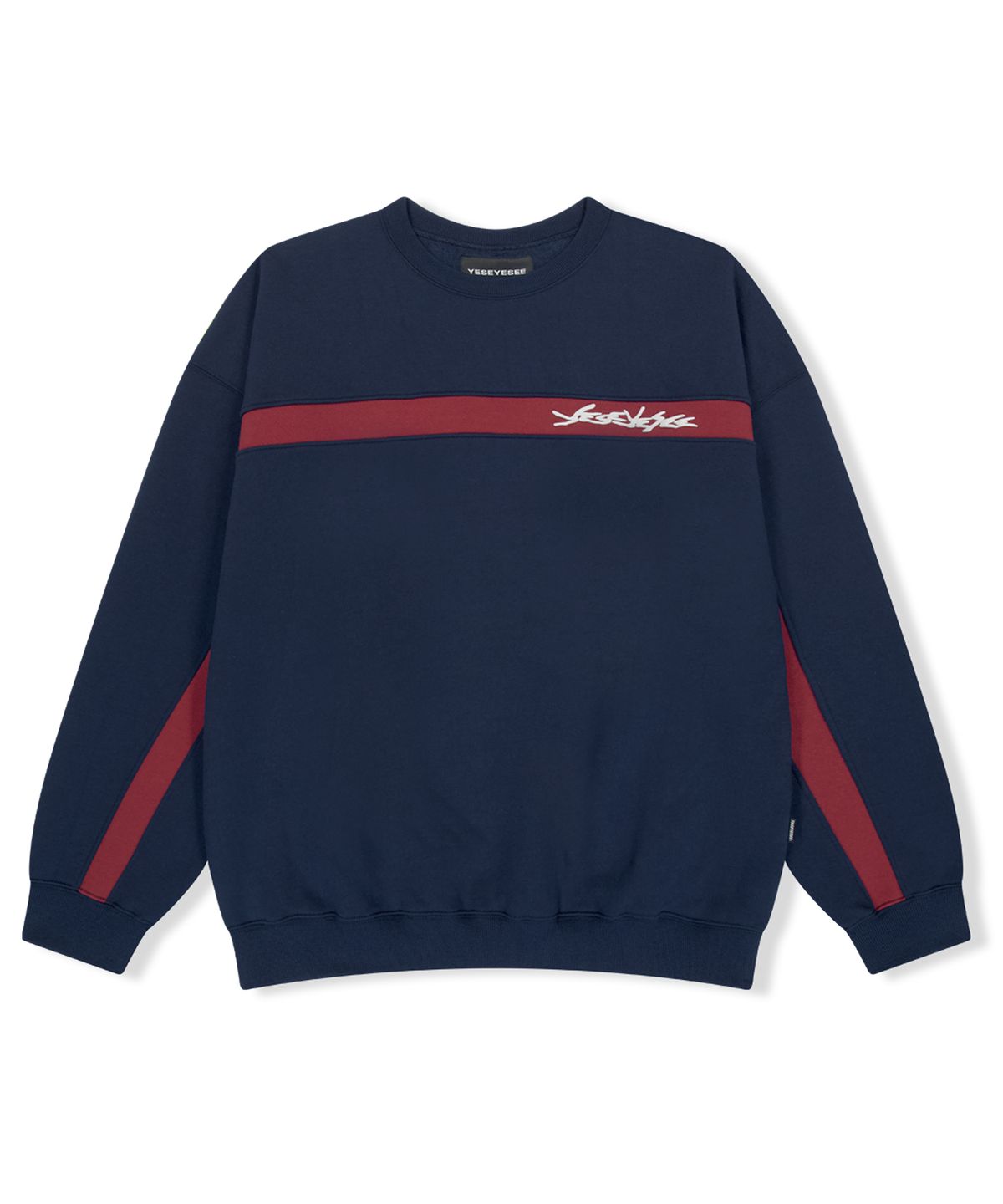 예스아이씨(YESEYESEE) Y.E.S Incision Sweatshirt Navy