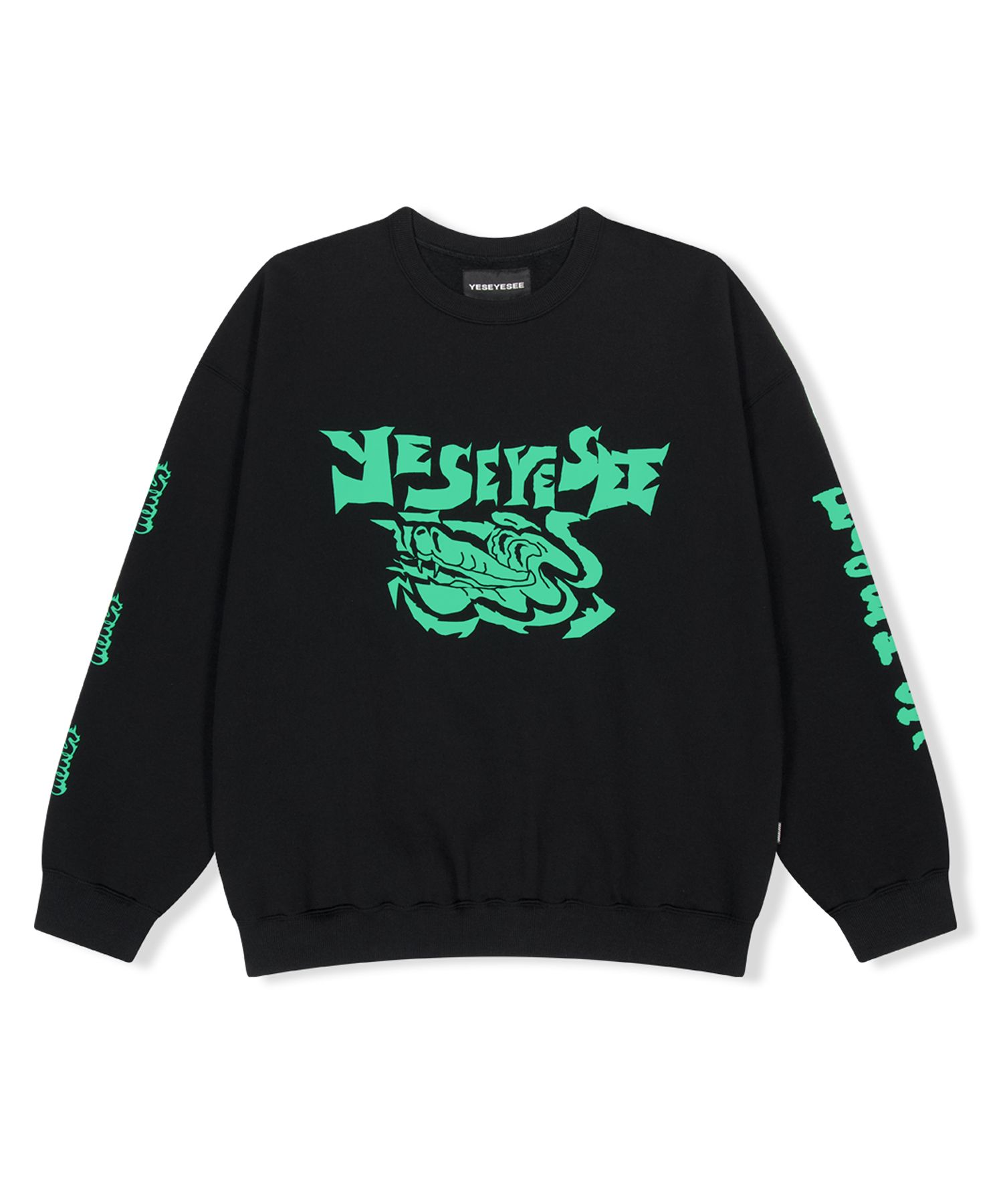 ☆YESEYESEE☆ YES Python Sweatshirt Black MUSINSA | YESEYESEE Y.E.S Python Sweatshirt Black