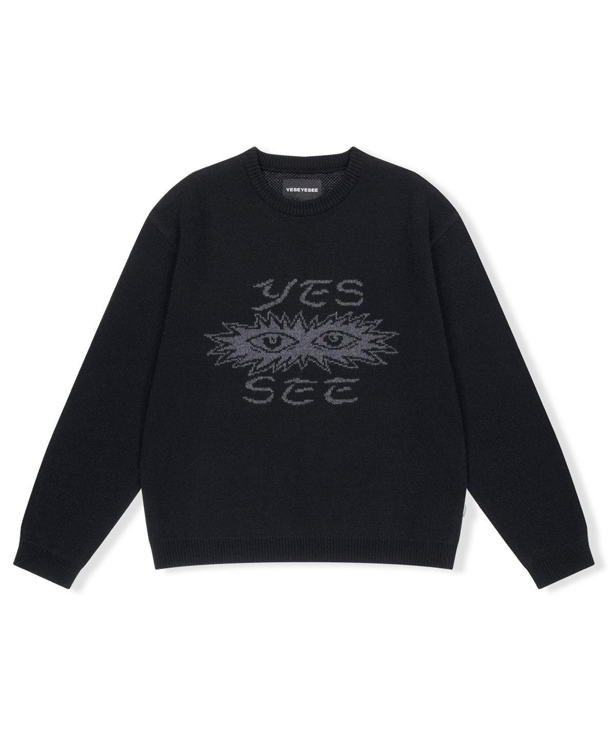 예스아이씨(YESEYESEE) Eye Knit Pullover Sweater Black