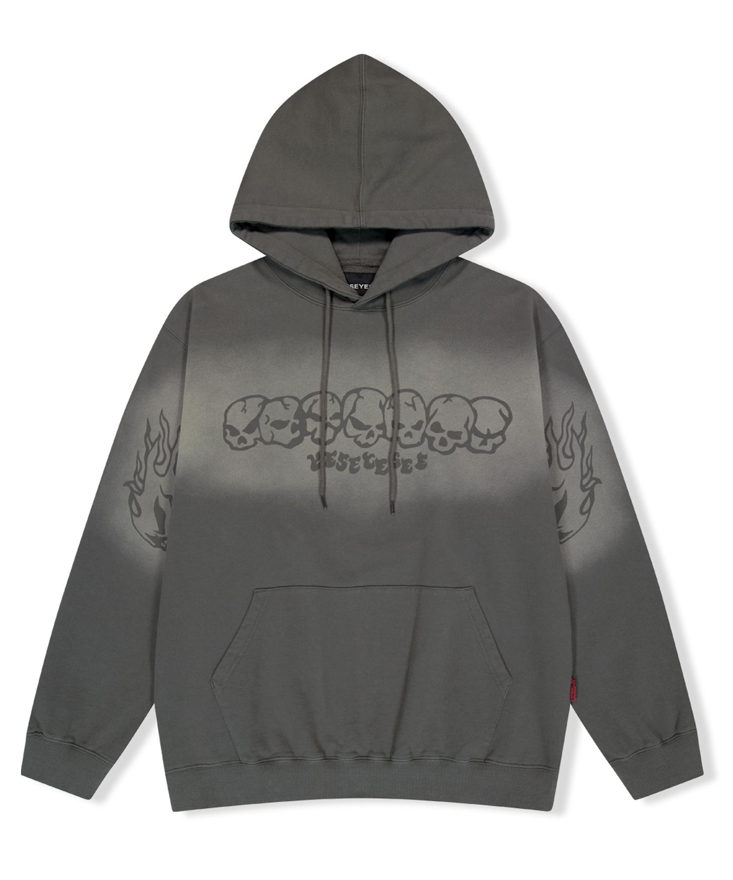 ◇YESEYESEE◇ YES Fadeout Skull Hoodie Orange MUSINSA | YESEYESEE Y.E.S Fade-out Skull Hoodie Dark Grey