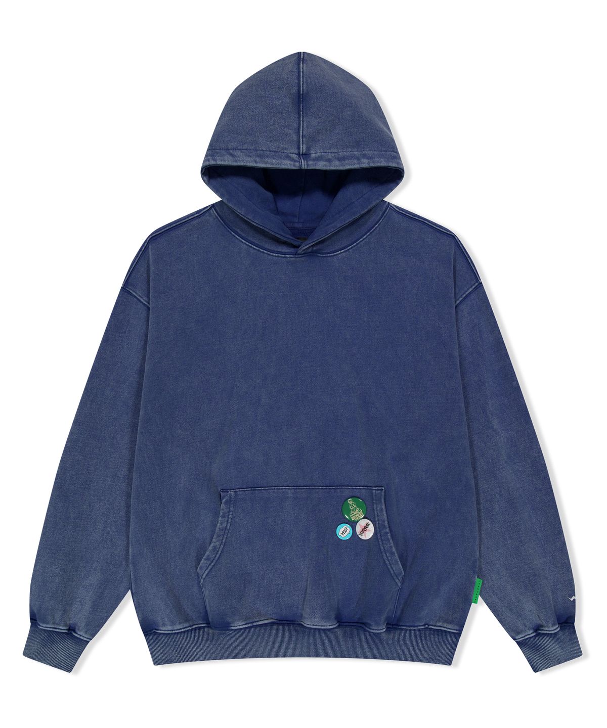 예스아이씨(YESEYESEE) Y.E.S Badges Hoodie Cobalt Blue