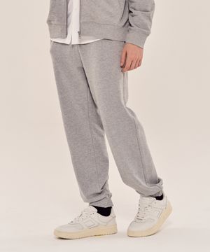 코튼 조거팬츠 유니 멜란지그레이