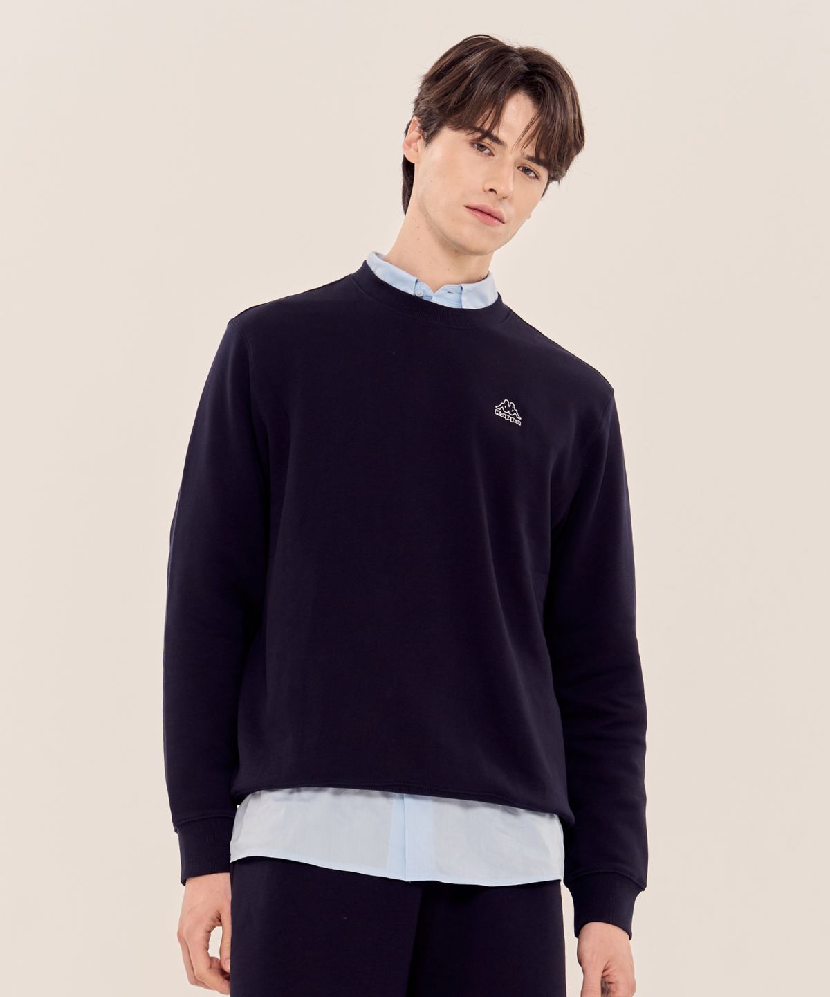 카파(KAPPA) 베이직 맨투맨 유니 네이비