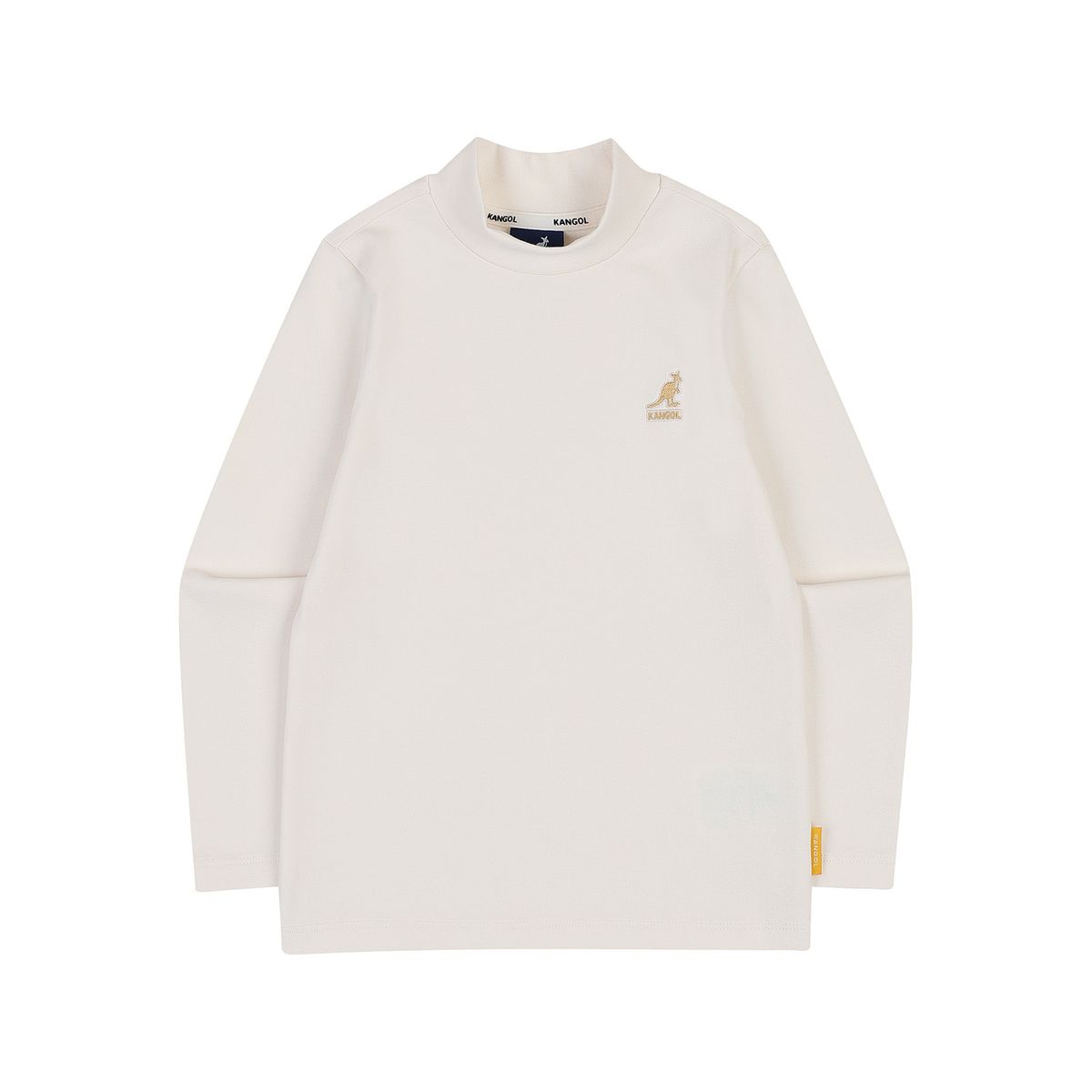캉골키즈(KANGOL KIDS) 베이직 하프 터틀넥 티셔츠 QD 0002 아이보리