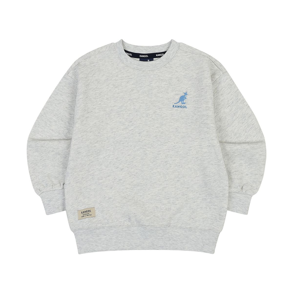 캉골키즈(KANGOL KIDS) 클럽 로고 오버핏 스웻셔츠 QD 0005 오트밀