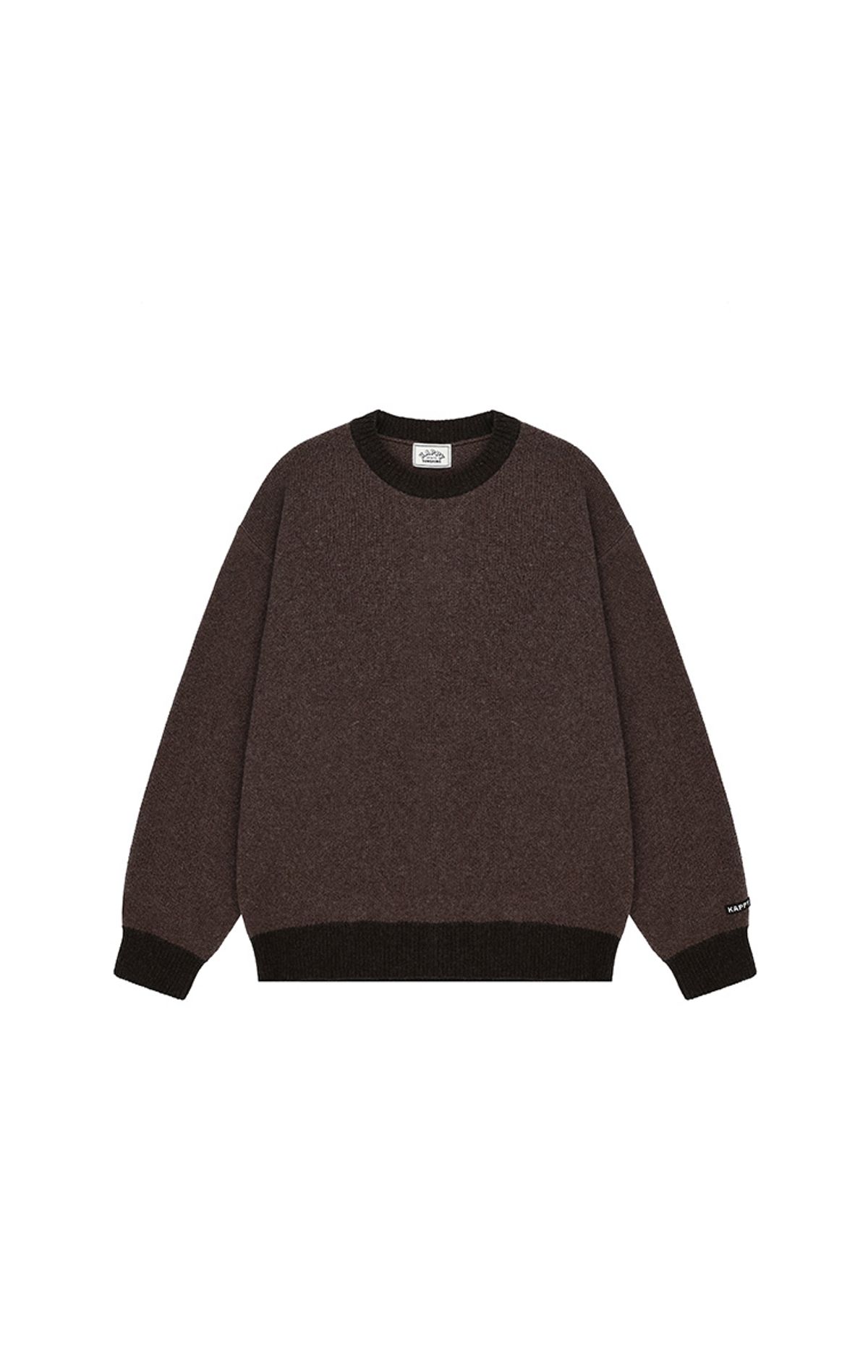 캐피디자인(KAPPY DESIGN) 링거 라운드 울 니트 (브라운)