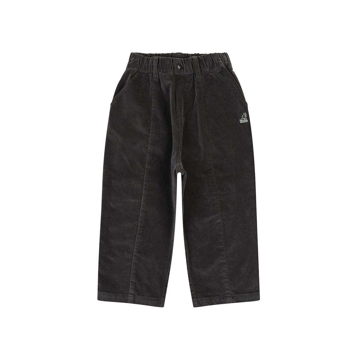 캉골키즈(KANGOL KIDS) 뉴 와이드핏 우븐 스트레치 팬츠 QD 0001 차콜