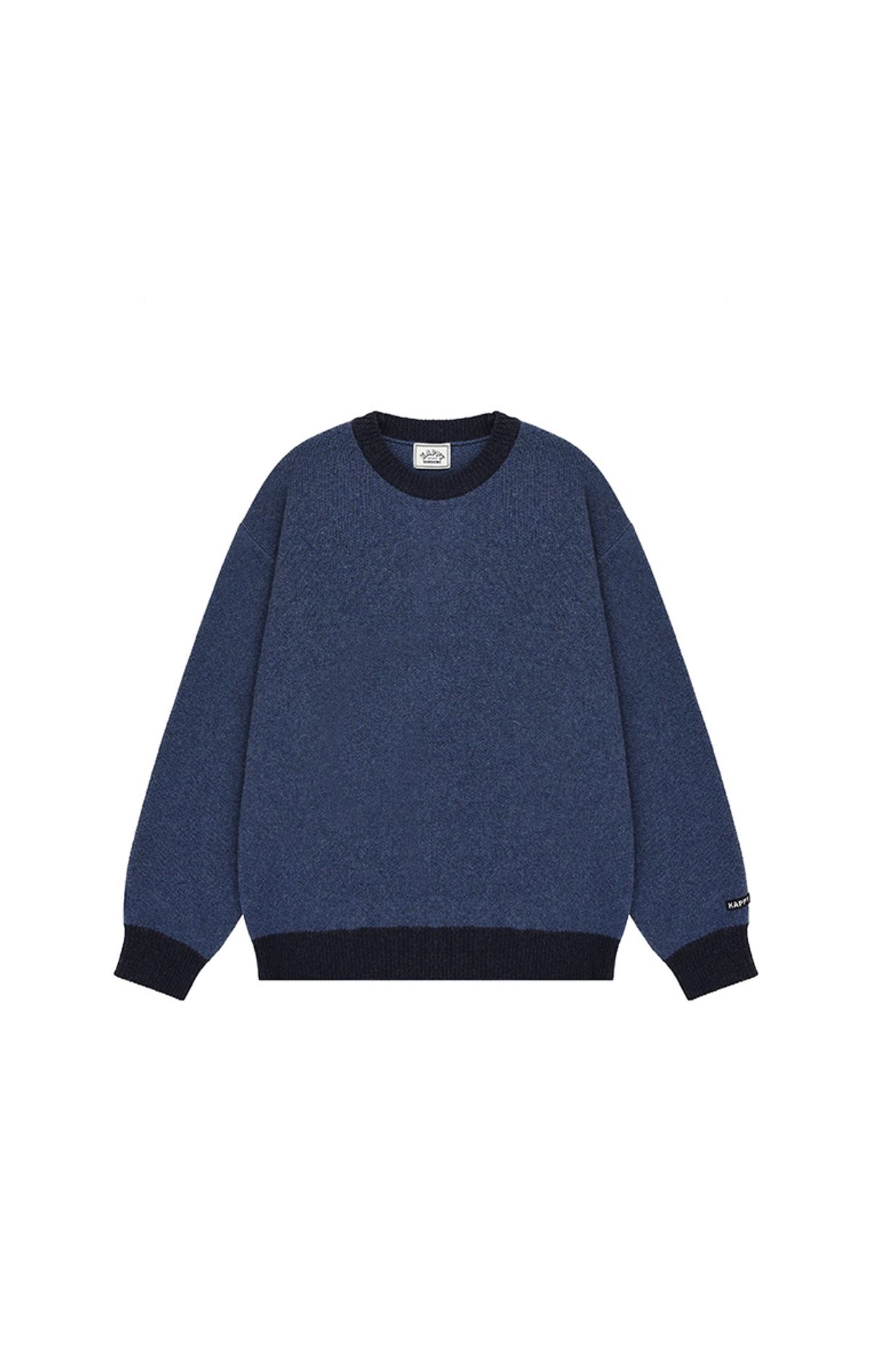 캐피디자인(KAPPY DESIGN) 링거 라운드 울 니트 (블루)