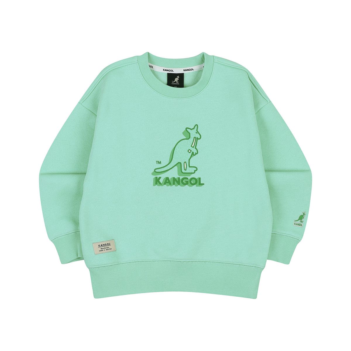 캉골키즈(KANGOL KIDS) 빅 심볼 브러시드 스웻셔츠 QD 0011 민트