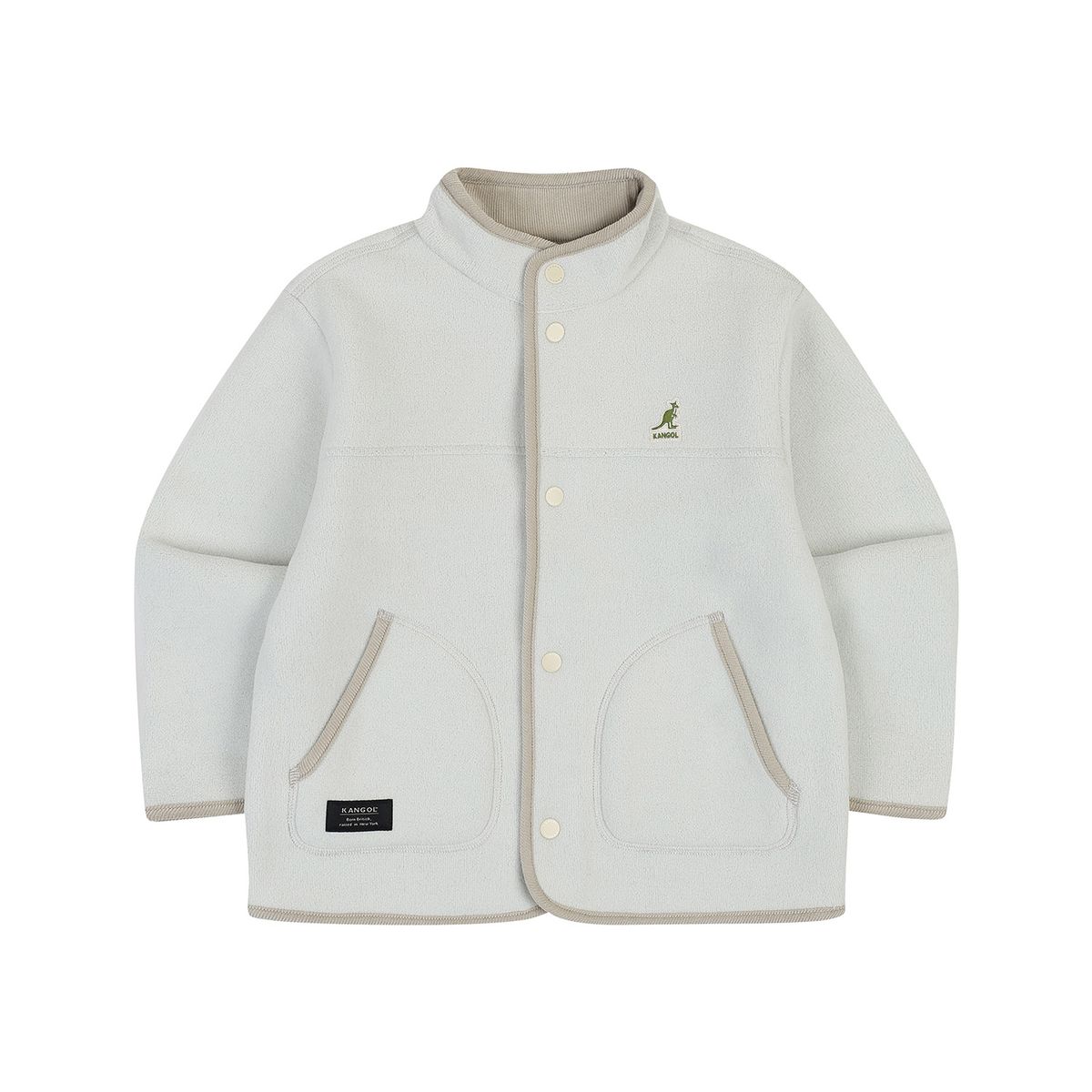 캉골키즈(KANGOL KIDS) 마이크로 라이트 플리스 점퍼 QD 0002 아이보리