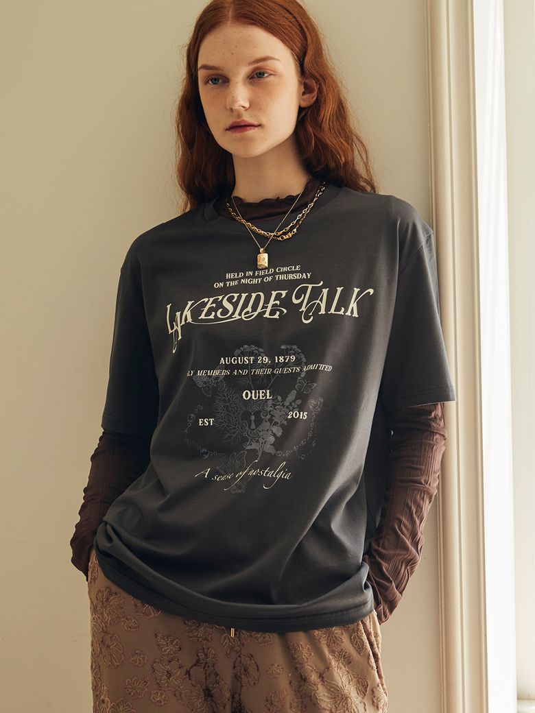 LAKESIDE T-SHIRT_CHARCOAL