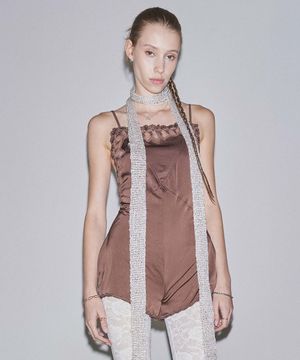 Skinny Sequin Scarf Silver