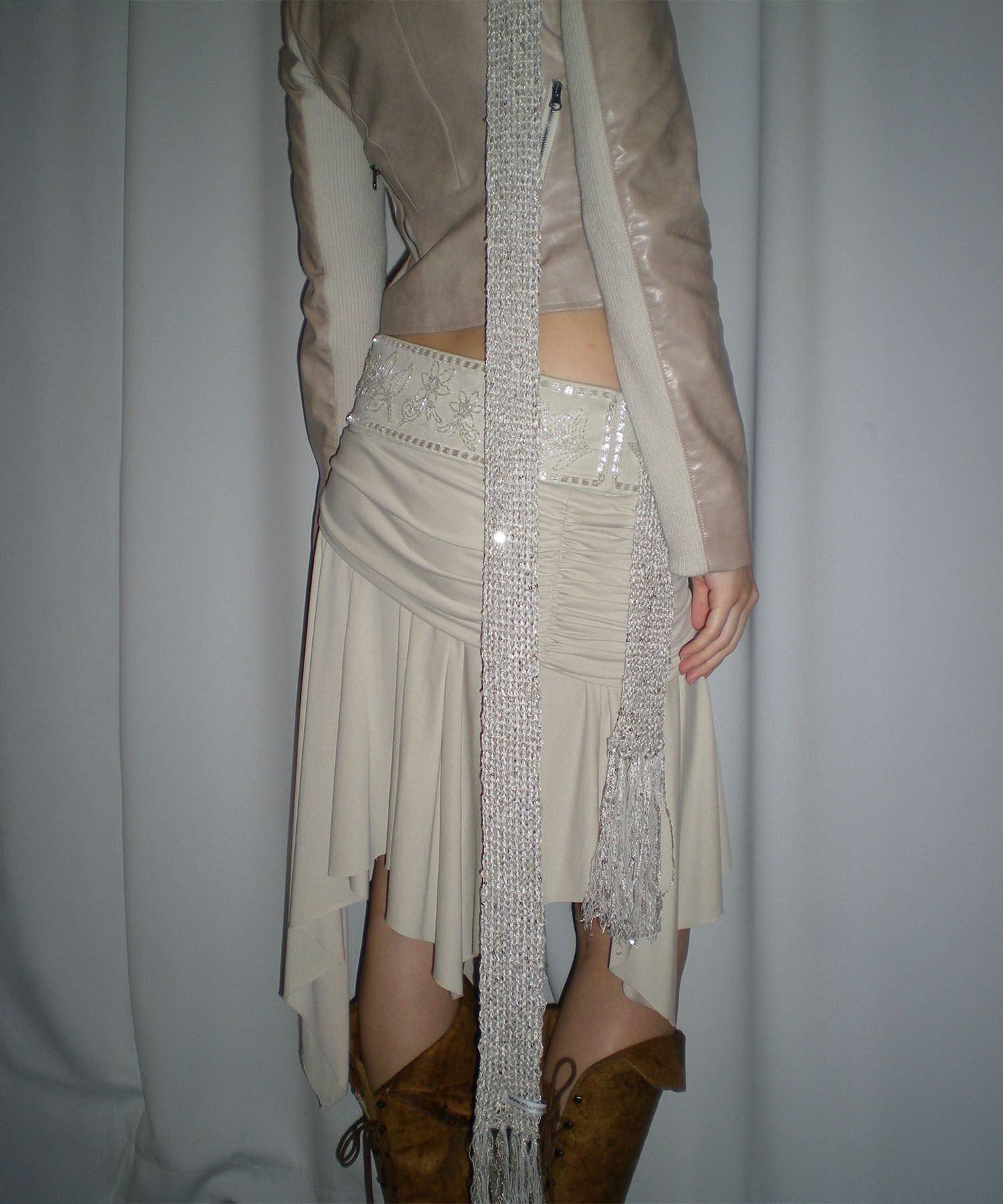 【SCULPTOR】Beaded Jersey Skirt Raw MUSINSA | SCULPTOR Beaded Jersey Skirt Raw