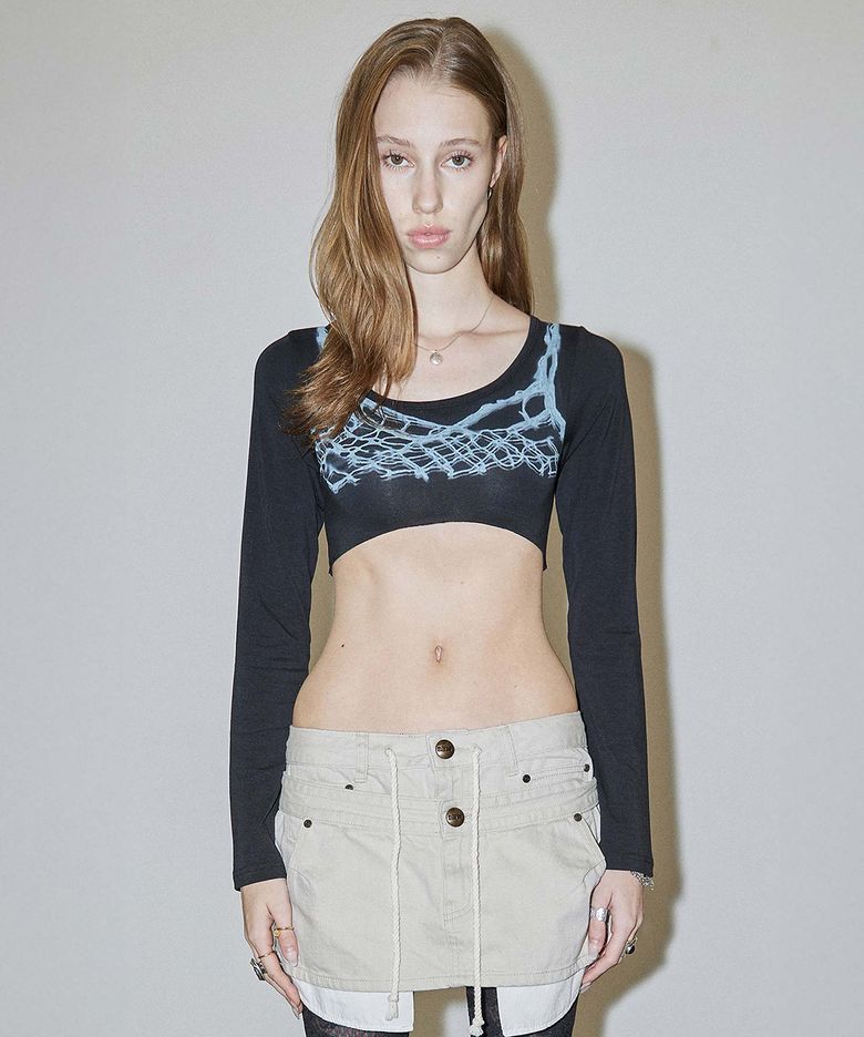 Micro Underboob Tee Black