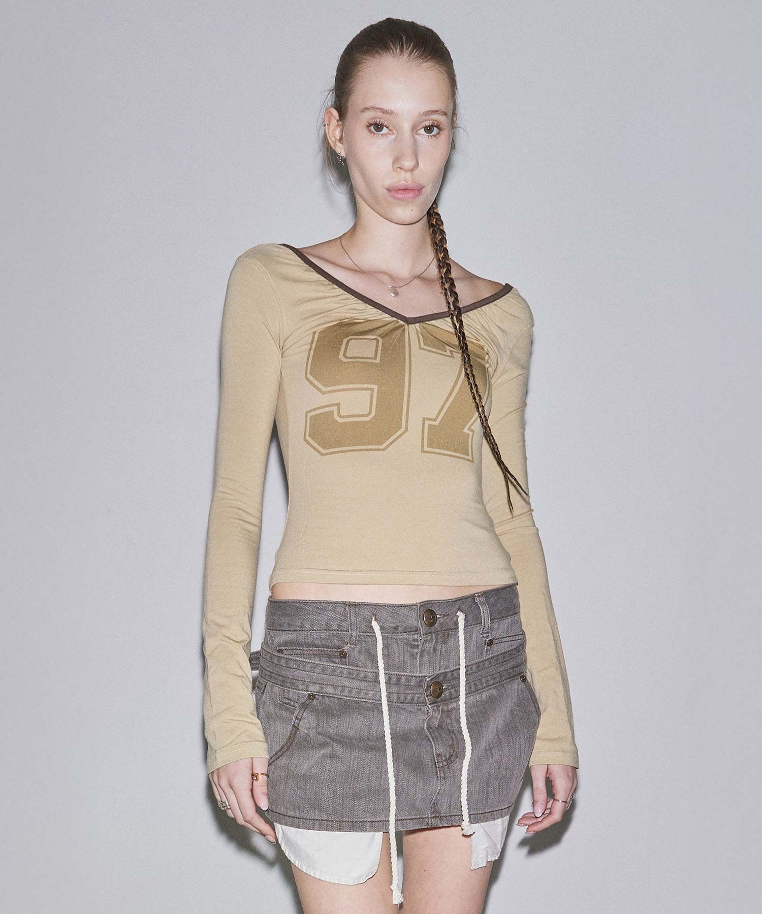 MUSINSA | SCULPTOR Scoop Back Strap Top Dirty Butter